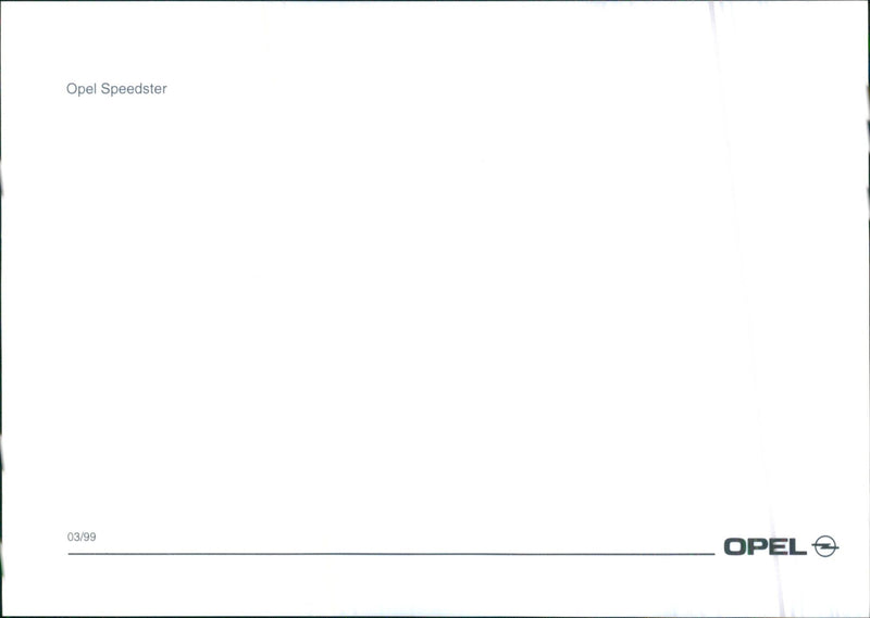 1999 Opel Speedster - Vintage Photograph