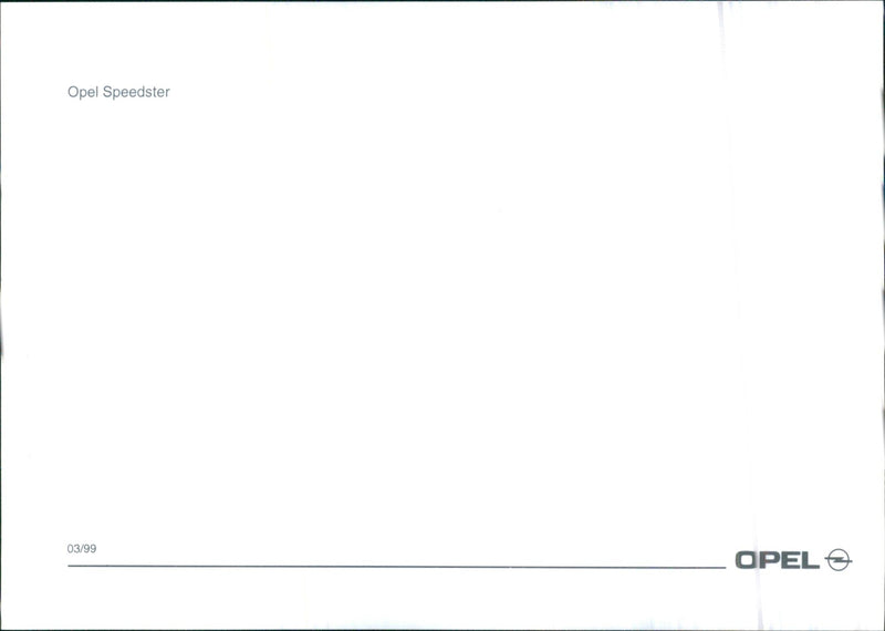 1999 Opel Speedster - Vintage Photograph