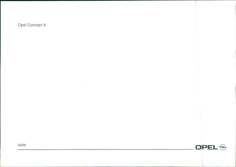 1999 Opel Concept A - Vintage Photograph