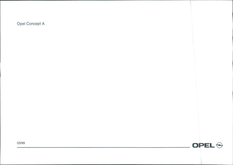 1999 Opel Concept A - Vintage Photograph