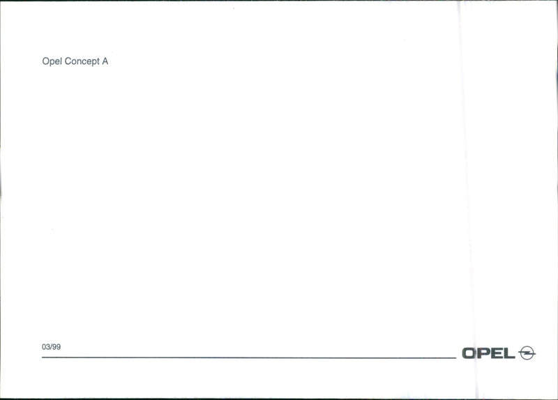 1999 Opel Concept A - Vintage Photograph