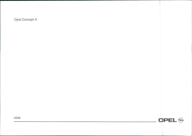 1999 Opel Concept A - Vintage Photograph