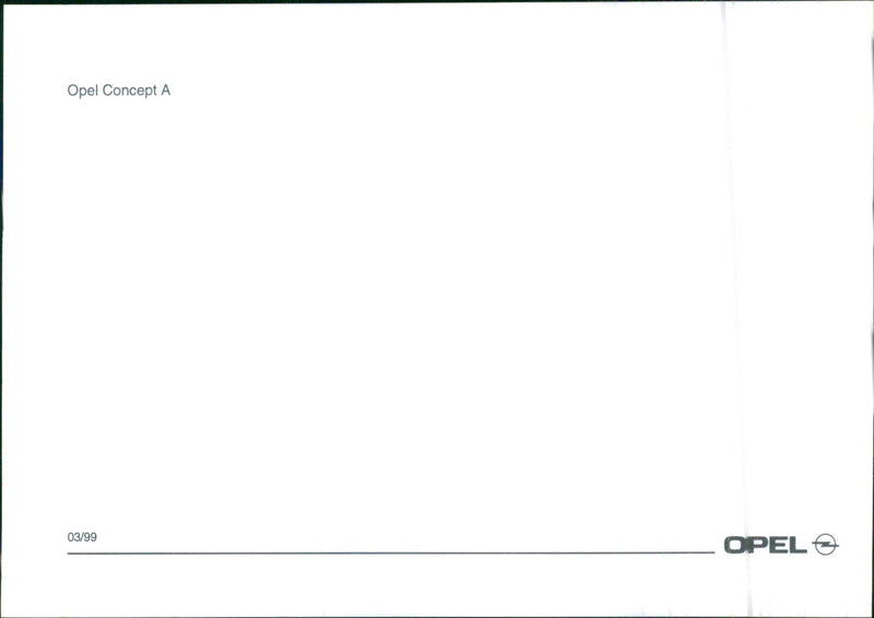 1999 Opel Concept A - Vintage Photograph