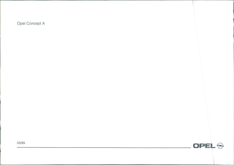 1999 Opel Concept A - Vintage Photograph