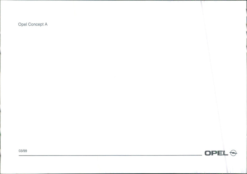 1999 Opel Concept A - Vintage Photograph