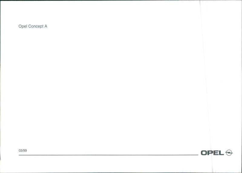 1999 Opel Concept A - Vintage Photograph