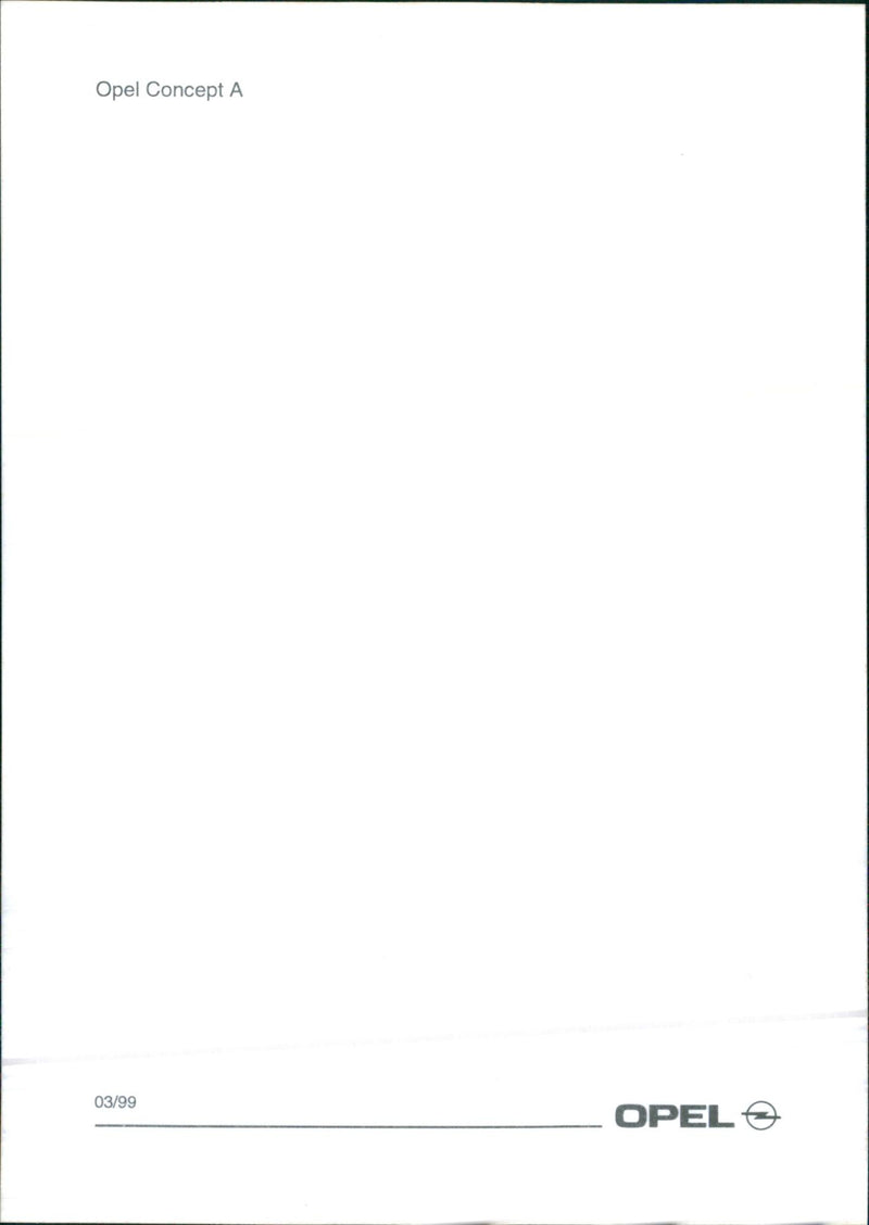 1999 Opel Concept A - Vintage Photograph