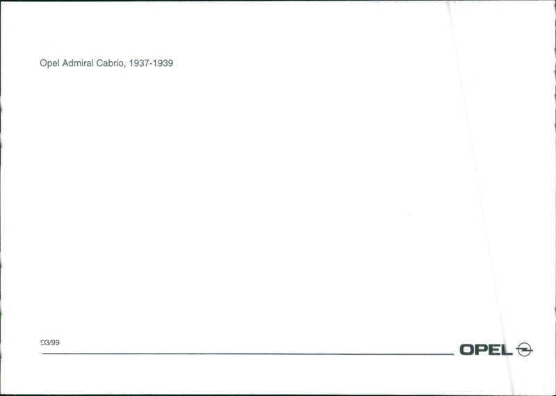 1937-1939 Opel Admiral Cabrio - Vintage Photograph