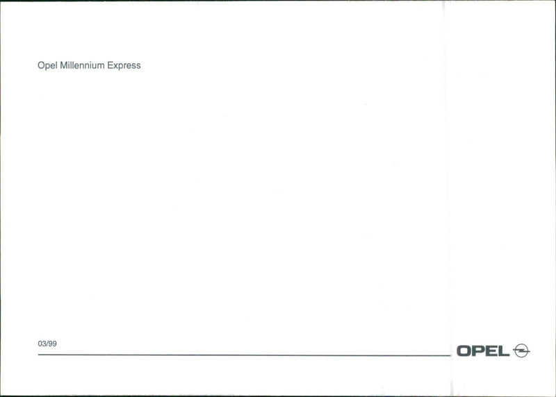 Opel Millennium Express - Vintage Photograph