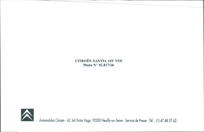 Citroën Xantia - Vintage Photograph