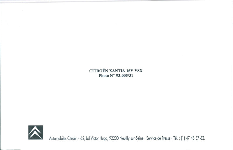 Citroën Xantia - Vintage Photograph