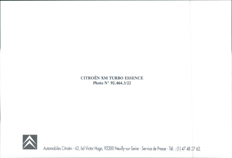Citroen XM Turbo Essence - Vintage Photograph