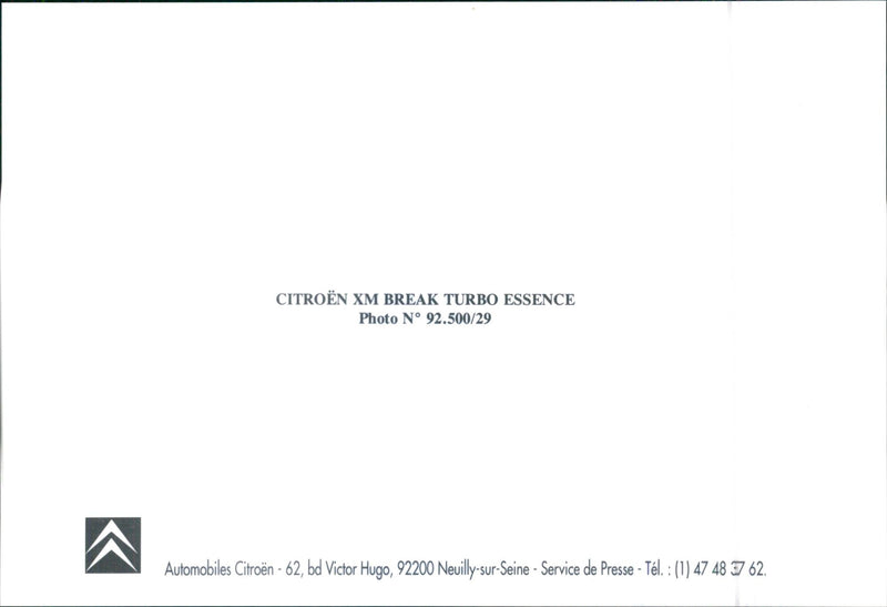 Citroen XM Break Turbo Essence - Vintage Photograph