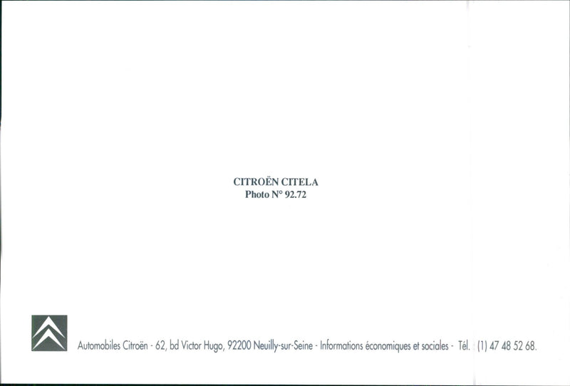 Citroen Citela - Vintage Photograph
