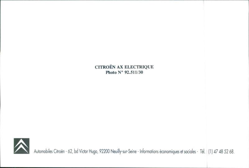 Citroen AX Electric - Vintage Photograph