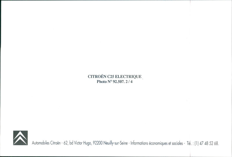 Citroen C25 Electric - Vintage Photograph