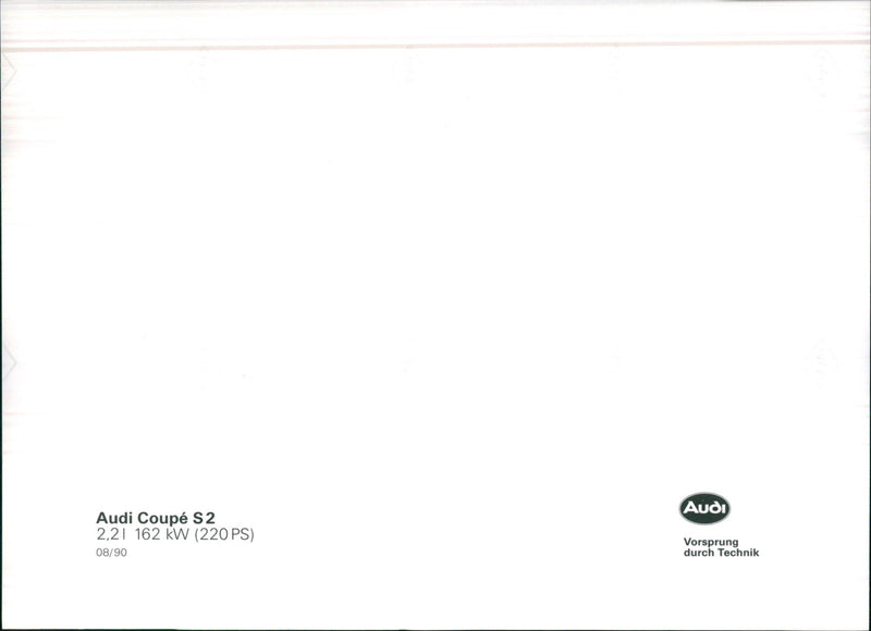 1990 Audi Coupe S2 - Vintage Photograph
