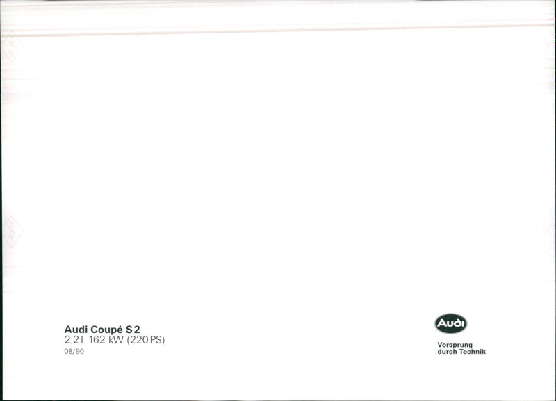 1990 Audi Coupe S2 - Vintage Photograph