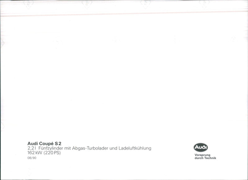 1990 Audi Coupe S2 - Vintage Photograph