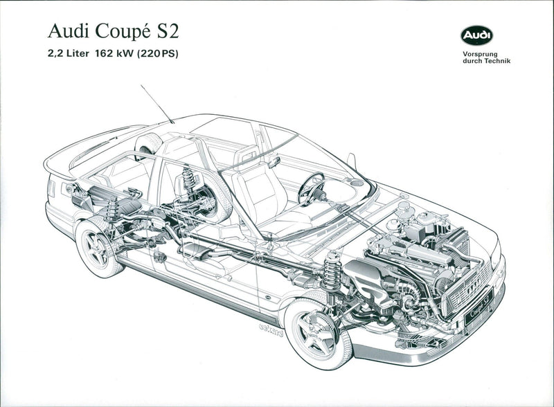 1990 Audi Coupe S2 - Vintage Photograph