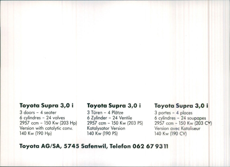 Toyota Supra - Vintage Photograph