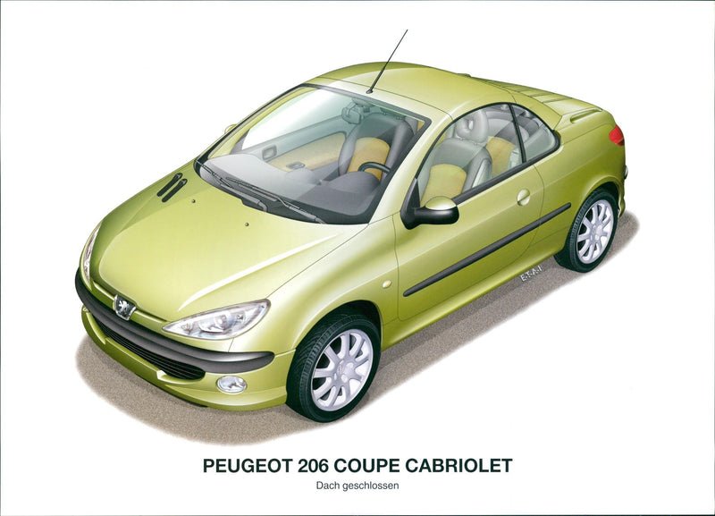 2000 Peugeot 206 Coupe Cabriolet - Vintage Photograph