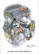 2000 Peugeot 206 Coupe Cabriolet - Vintage Photograph