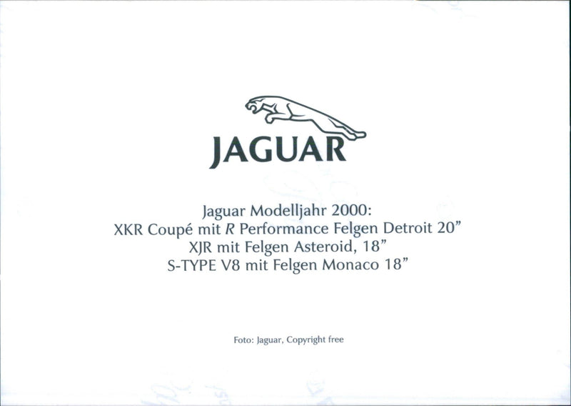 Jaguar Model Year 2000 - Vintage Photograph