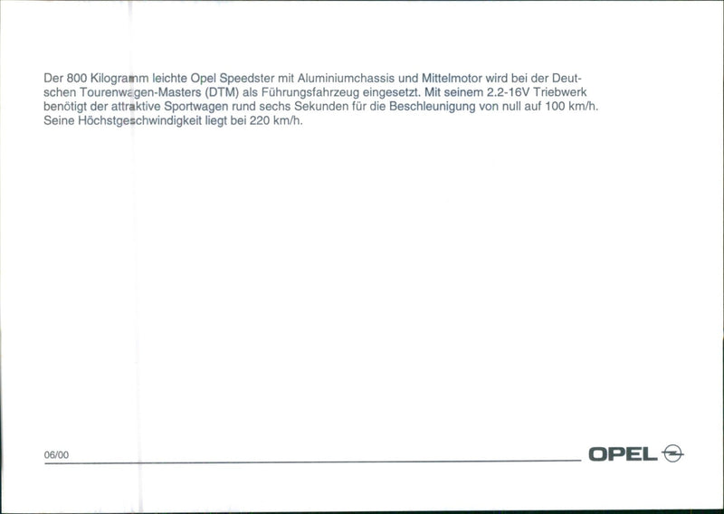 Opel Speedster - Vintage Photograph