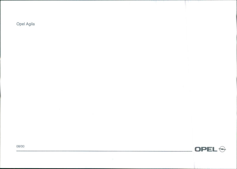 Opel Agila - Vintage Photograph