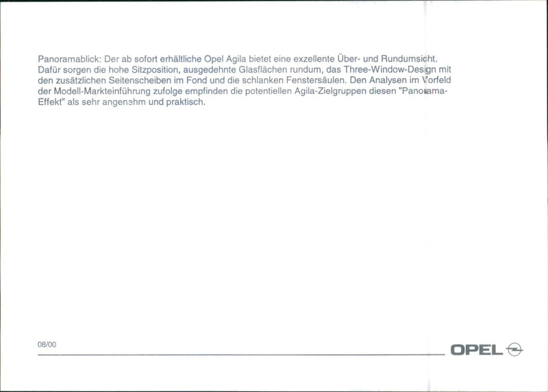 Opel Agila - Vintage Photograph