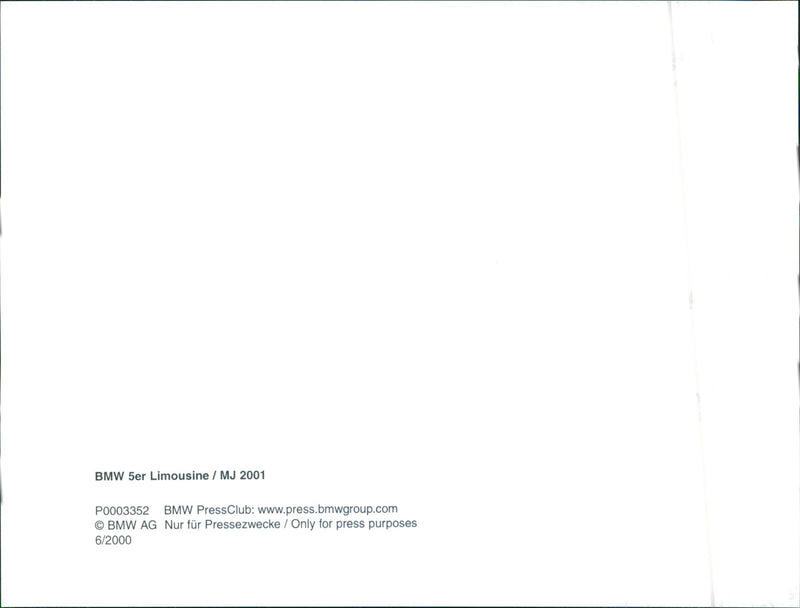 2001 BMW 5 Series Sedan - Vintage Photograph