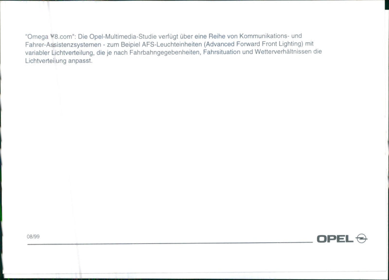 Opel Omega V8 - Vintage Photograph