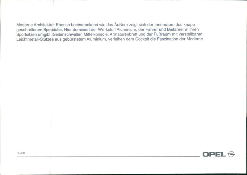 2000 OPEL Speedster - Vintage Photograph