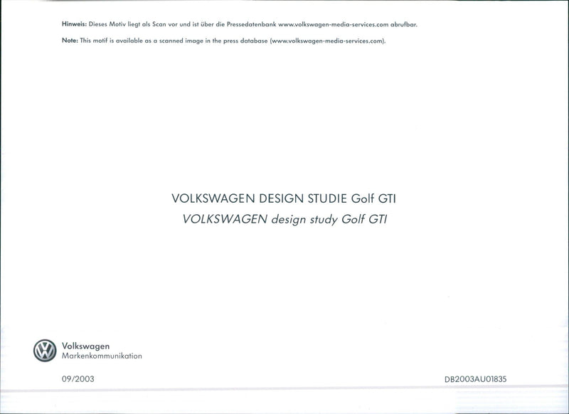 VW Golf GTI - Vintage Photograph