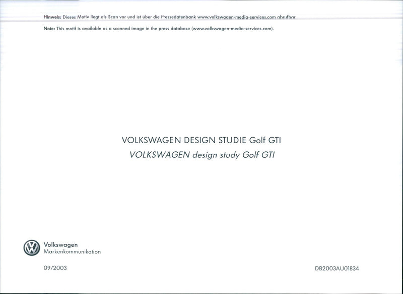 VW Golf GTI - Vintage Photograph