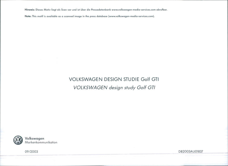 VW Golf GTI - Vintage Photograph