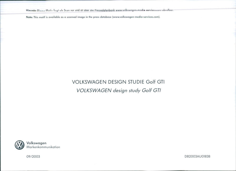 VW Golf GTI - Vintage Photograph