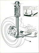 BMW 1500 Front Suspension - Vintage Photograph