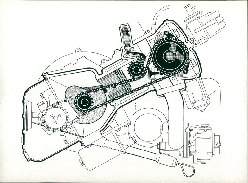 BMW 1500 Engine Valve Drive - Vintage Photograph