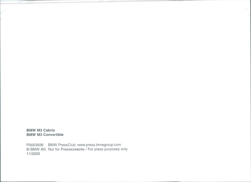 2000 BMW M3 - Vintage Photograph