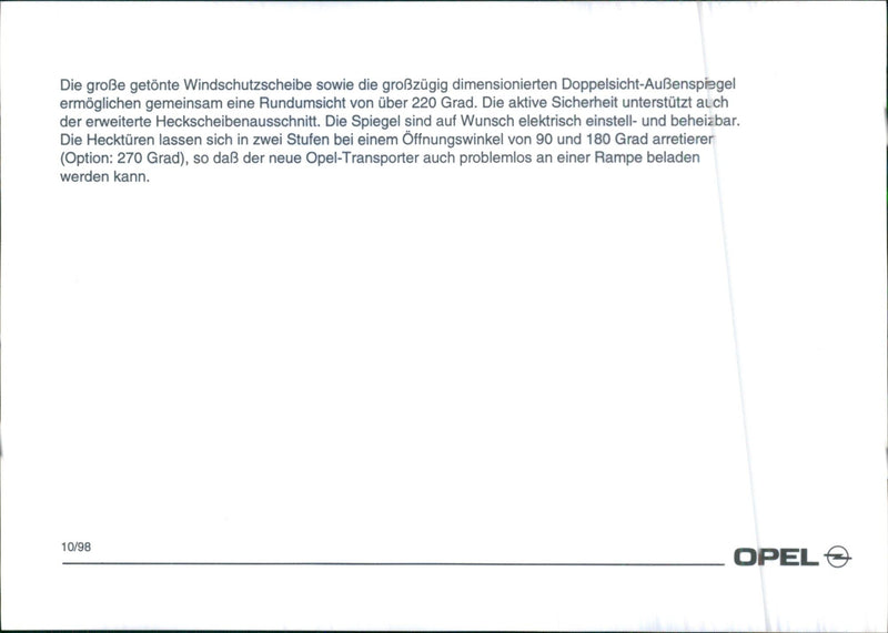 Opel 'Movano' 98 - Vintage Photograph