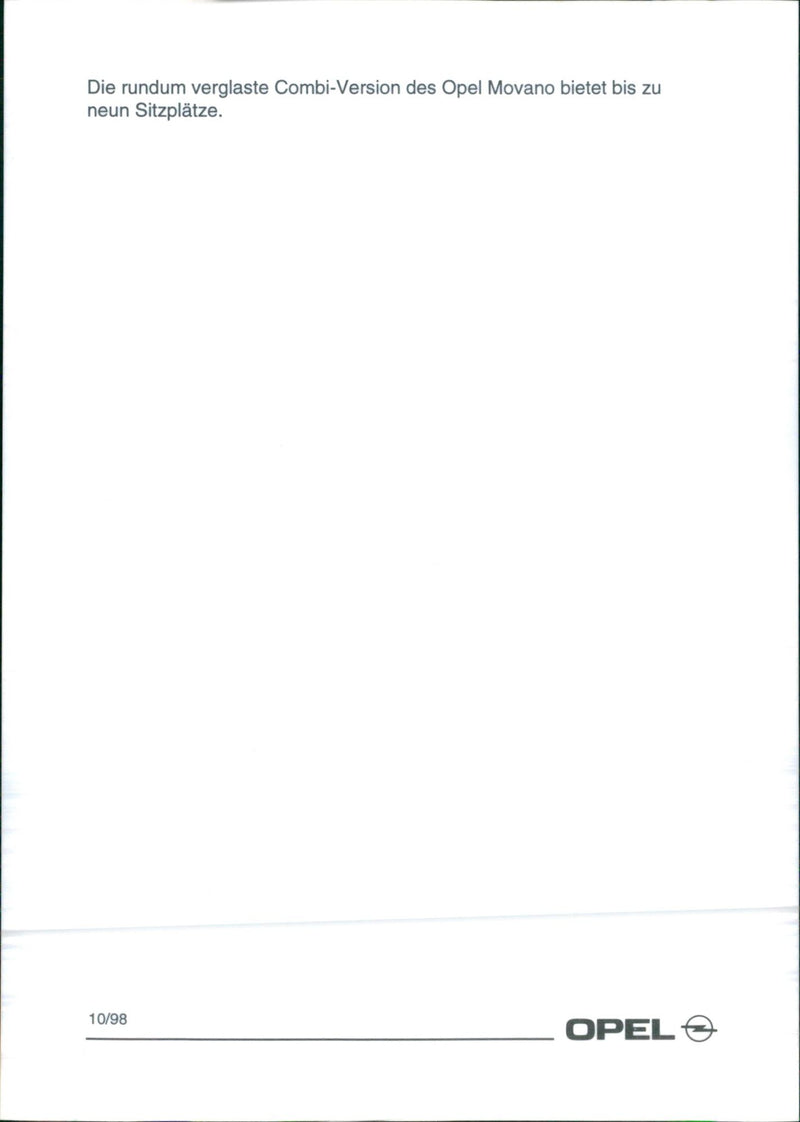 Opel 'Movano' 98 - Vintage Photograph