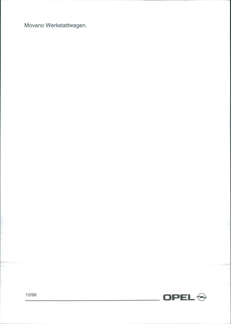 Opel 'Movano' 98 - Vintage Photograph