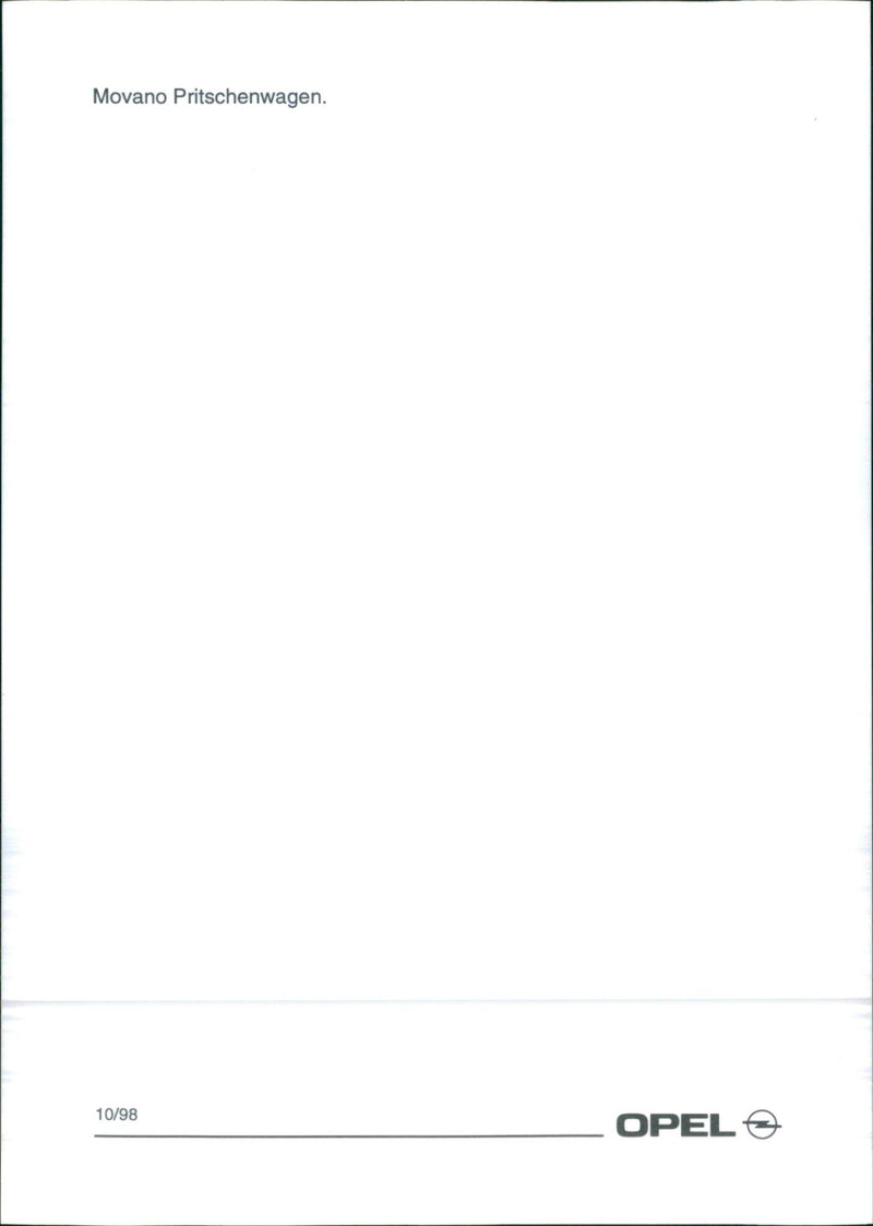 Opel 'Movano' 98 - Vintage Photograph