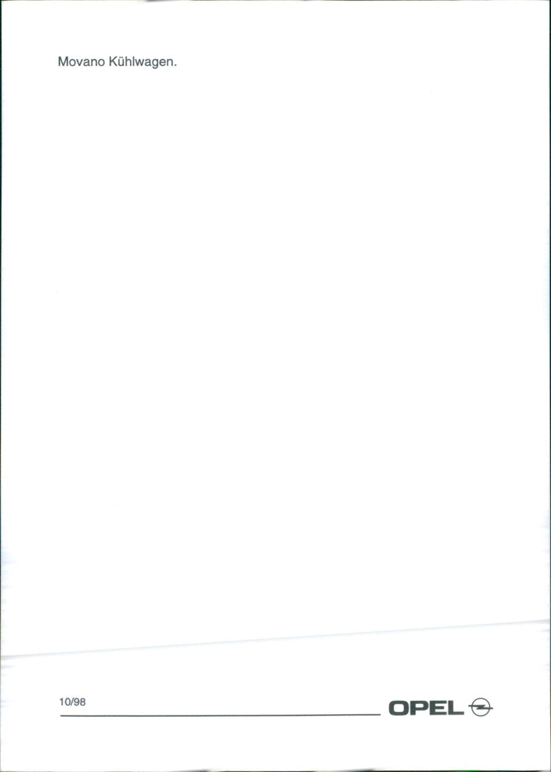 Opel 'Movano' 98 - Vintage Photograph