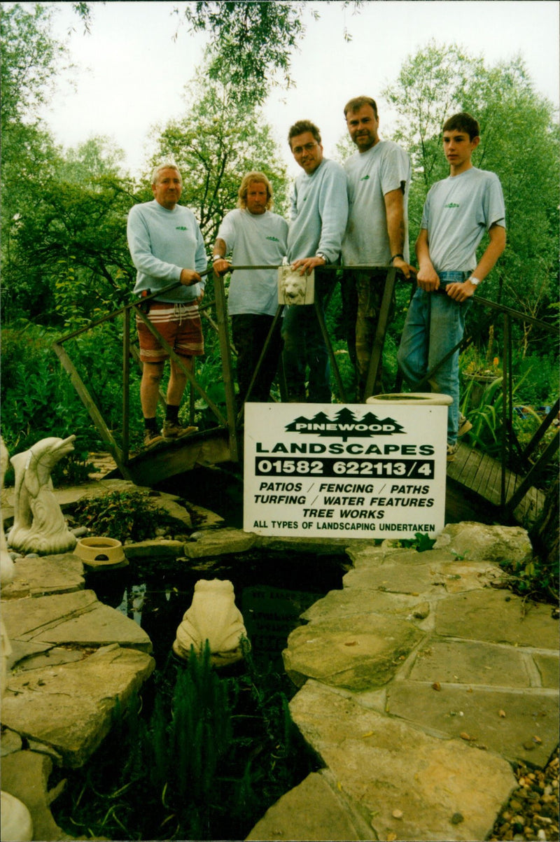 PINEWOOD LANDSCAPES /4 PATIOS / FENCING PATHS TURFING WATER FEATURES - Vintage Photograph