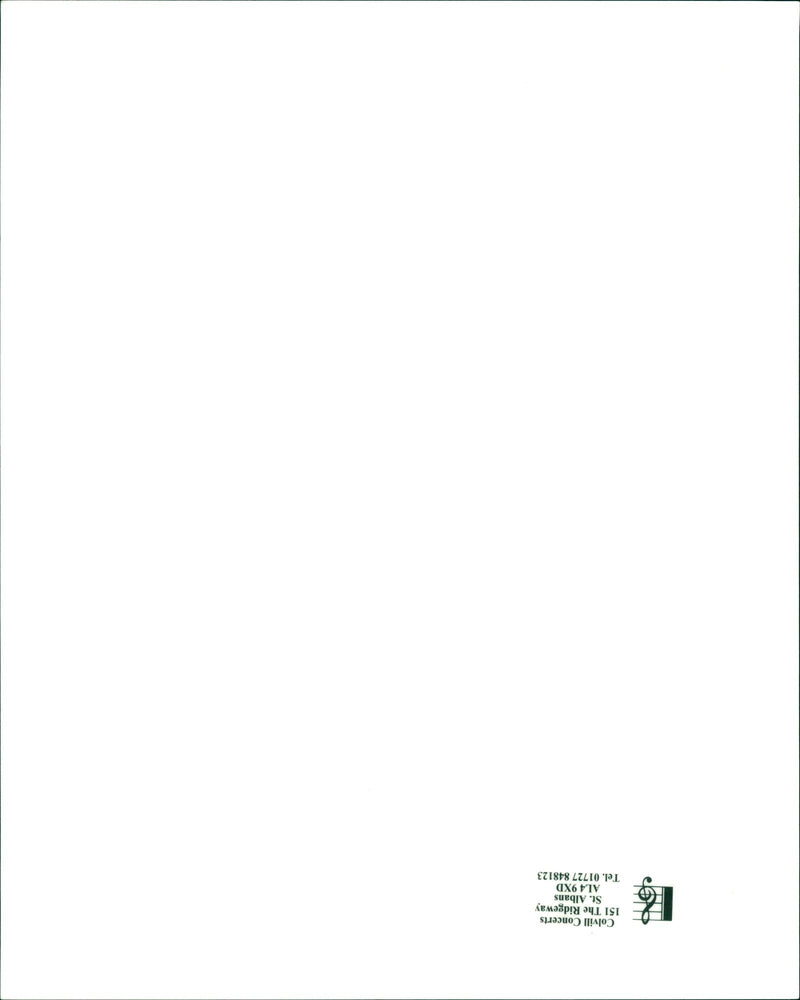 ROBIN COL VILL ( PIANO ) KIM COLVILL ( NARRATION )
Colvill Concerts 151 The Ridg - Vintage Photograph