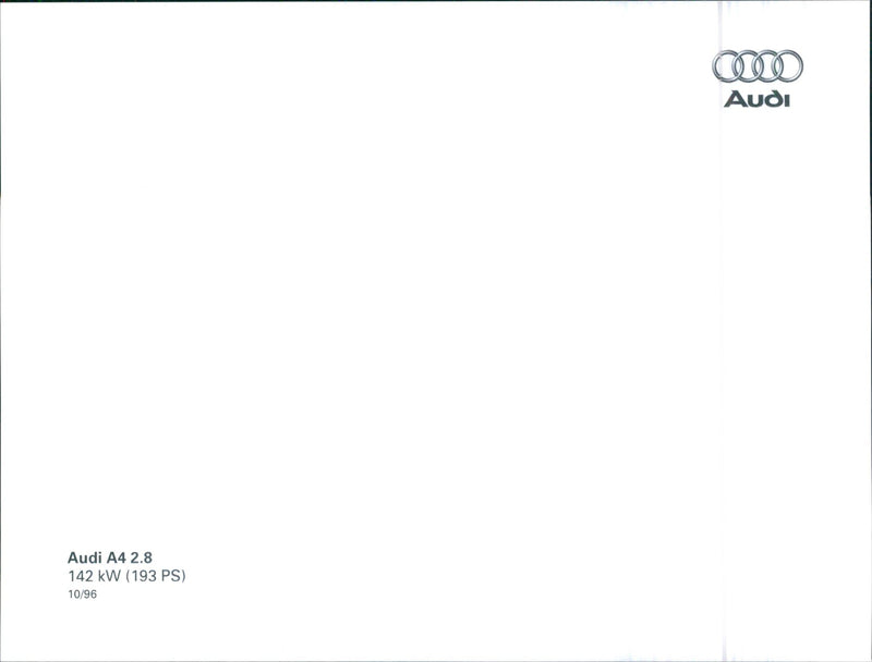 1996 Audi A4 2.8 - Vintage Photograph