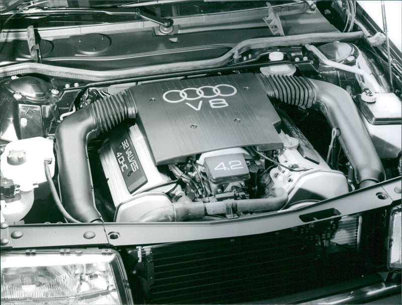 1992 Audi V 4.2-liter eight-cylinder. - Vintage Photograph